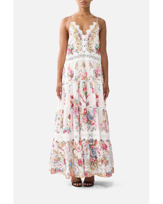 Camilla White Trapeze Tiered Dress Torero Libertine