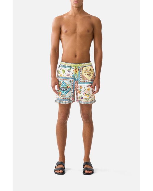 Camilla Multicolor Mid Length Boardshort With Elastic Waist Viva Valencia for men