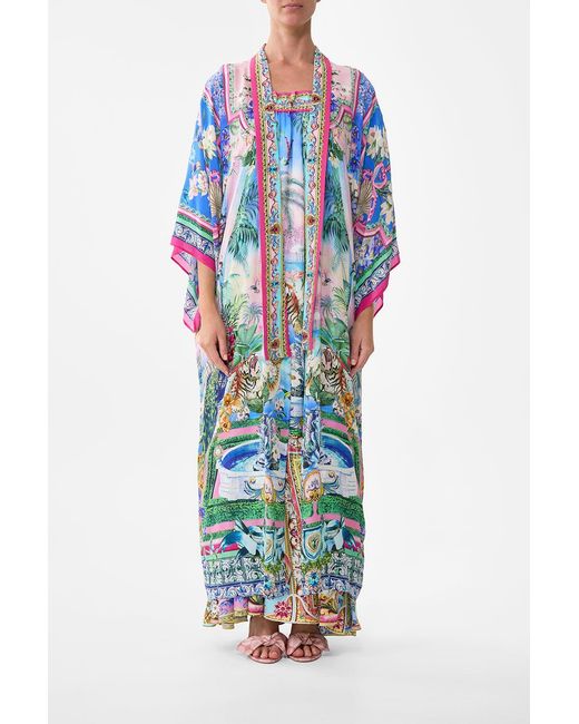 Camilla Blue Kimono Layer With Collar Spirit Of Santa Maria