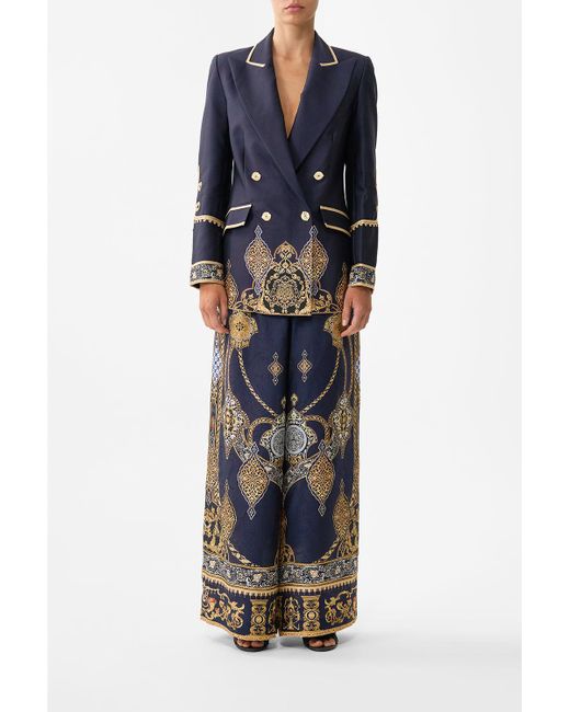 Camilla Blue Double Breasted Suit Jacket The Imperial Gate
