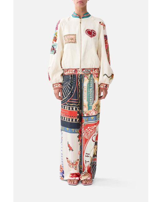 Camilla Red Bomber Jacket With Cuff High Class Hookah