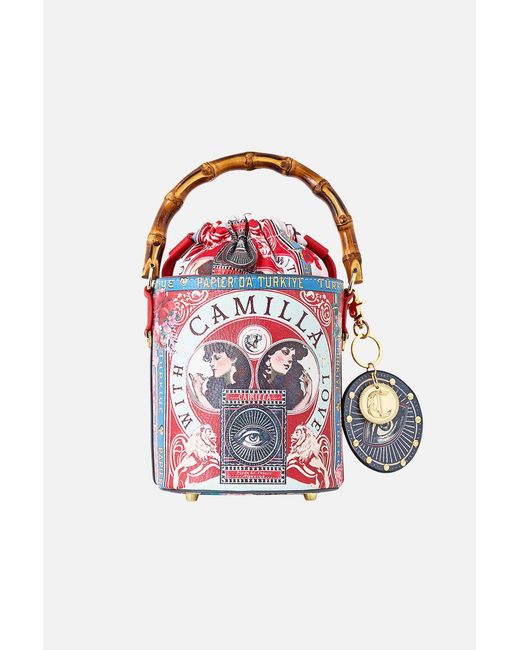 Camilla Red Drawstring Bucket Bag With Keyring High Class Hookah