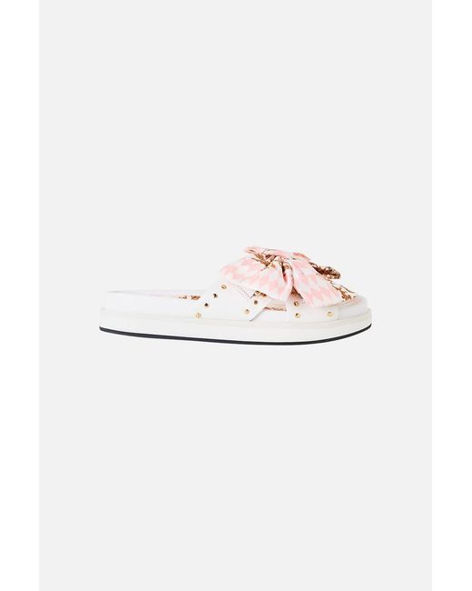 Camilla White Rosa Bow Slide The Queens Quarters