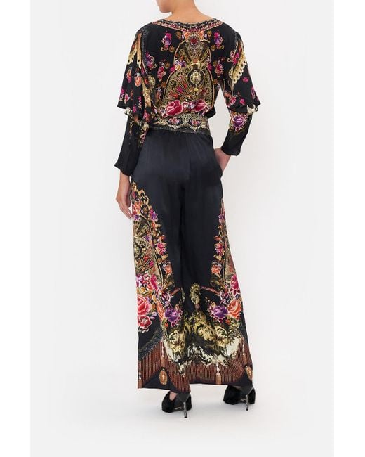 Camilla Silk Blouse With Drop Shoulder Dance With Duende | Lyst