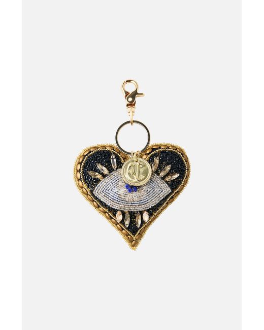 Camilla Metallic Heart Eyekeyring Solid