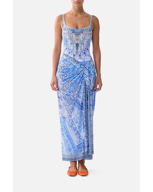 Camilla Blue Multi Wear Long Sarong The Bosphorous