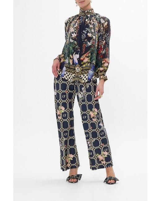Camilla Blue Raglan Button Up Shirt Palacio Poetry