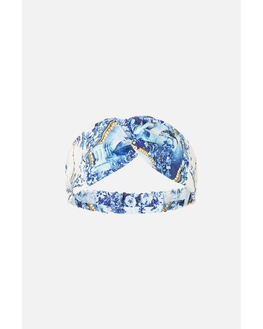 Camilla Blue Woven Twist Headband The Porcelain Parlour