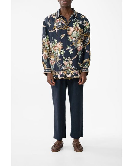 Camilla Blue Long Sleeve Oversized Shirt Noble Endeavours for men