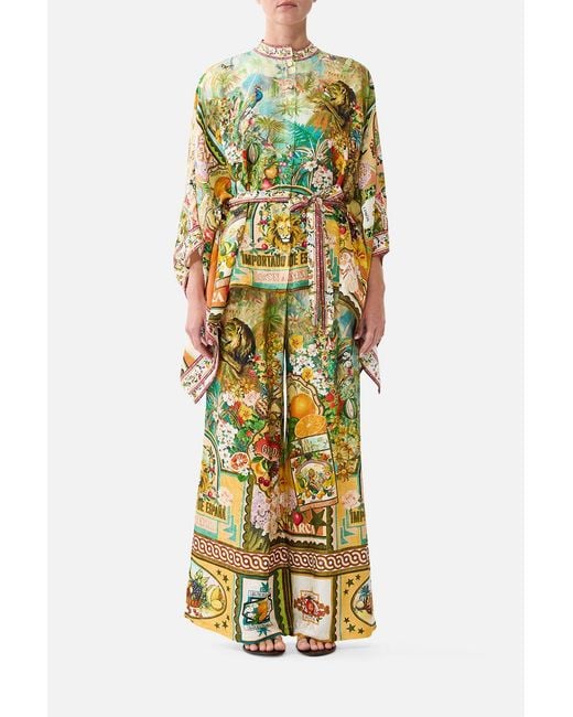 Camilla Metallic Button Through Scarf Blouse Va Va Vintage
