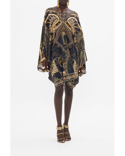 Camilla Black T Shape Short Kaftan Nouveau Noir