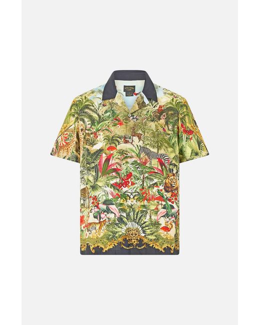 Camilla Green Short Sleeve Camp Collared Shirt Wanderlust Empire for men