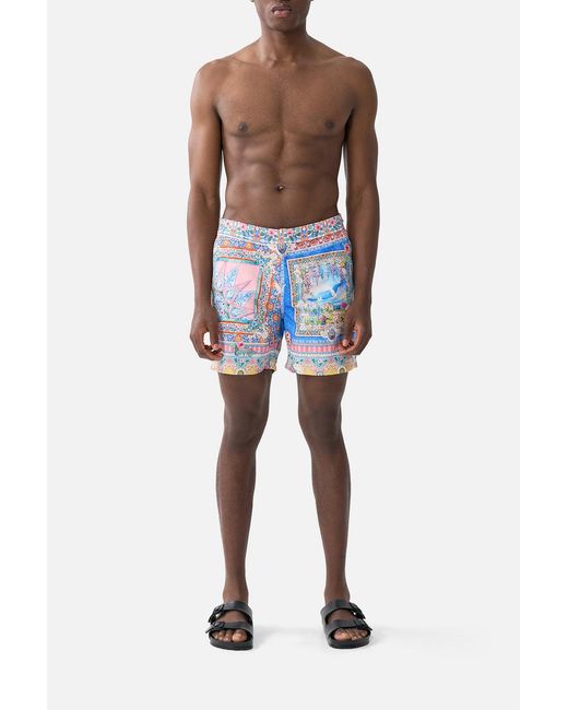 Camilla Blue Mid Length Boardshort With Fixed Waist Navàs Nouveau for men