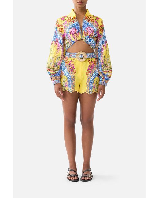 Camilla White Tuck Front Short Sultanahmet Summer