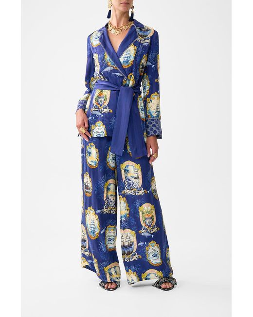 Camilla Blue Relaxed Jacket With Split Cuffs Song Of Saint Anthony