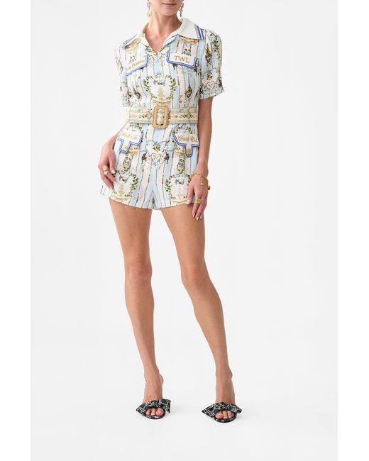Camilla Multicolor Pocket Playsuit Venus On A Vespa
