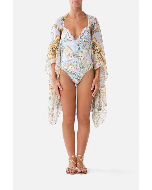 Camilla Blue Silk Chiffon Shrug Sisi Society