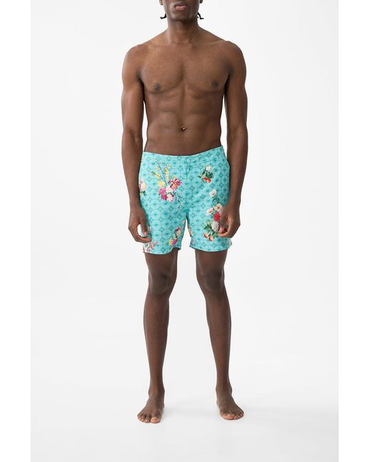 Camilla Blue Mid Length Swim Short Gardens Of Queluz for men