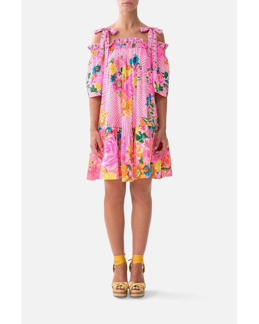 LONG OFF SHOULDER FRILL DRESS WITH STRAPS TALES OF TOPKAPI PALACE