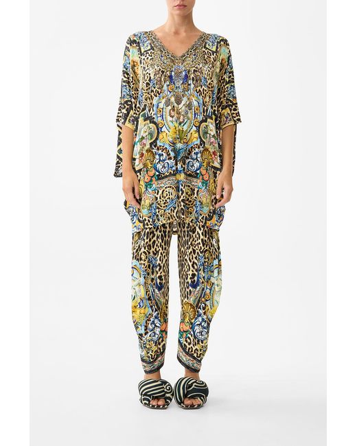 Camilla Metallic Split Hem Jersey Pant Sevillian Style