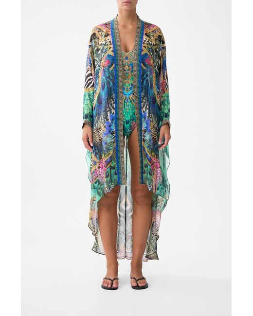 Camilla Blue High Low Draped Layer Animal Alchemy