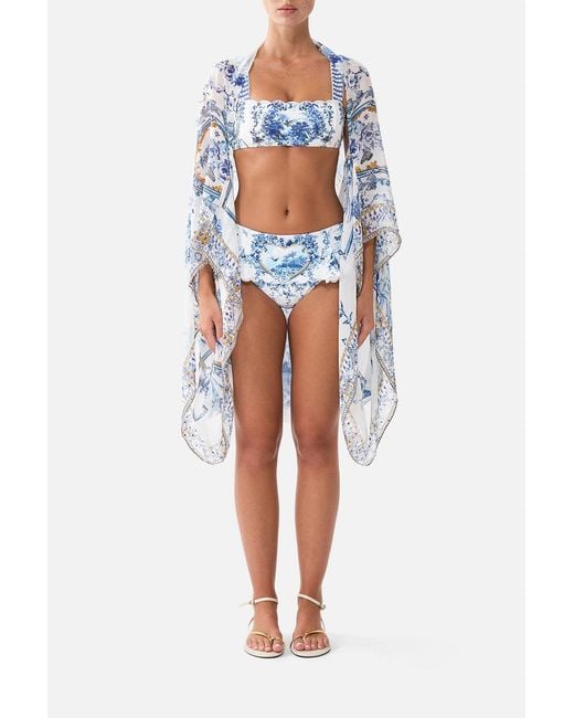 Camilla Blue Silk Chiffon Shrug The Porcelain Parlour