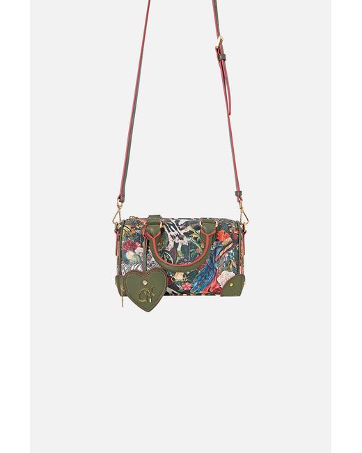Camilla White Barrel Bag With Leather Trims Leotigra Land
