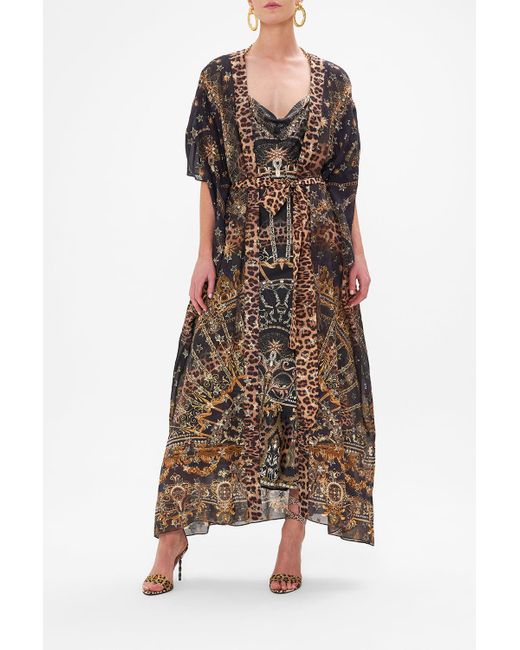 Camilla Brown Lurex Belted Relaxed Layer Masked