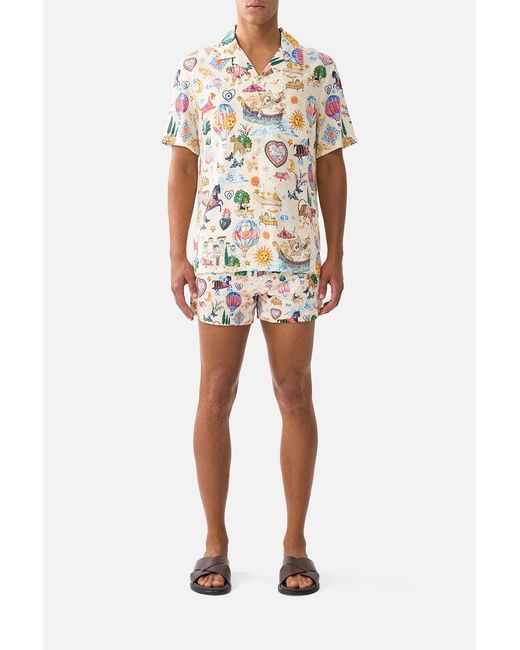 Camilla Multicolor Short Sleeve Camp Collared Shirt Kapadokya Kitsch for men