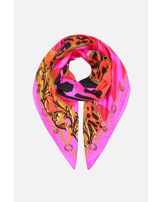 Camilla Silk Large Square Scarf Always Change Your Spots in Pink Lyst