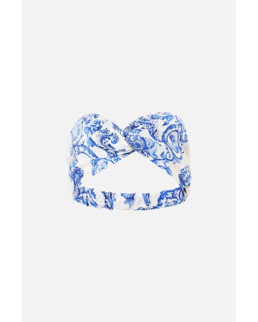 Camilla Blue Woven Twist Headband Ceramic Panoramic