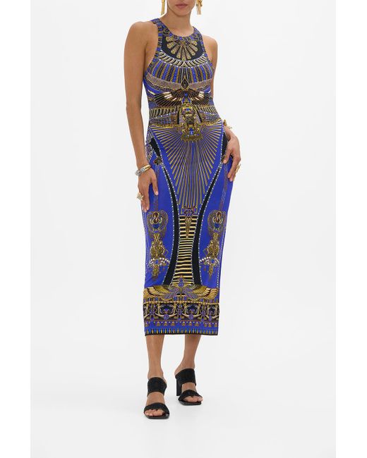 Camilla Blue Jersey Tank Dress My Fair Pharaoh