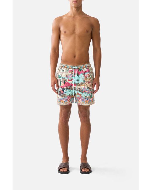 Camilla White Mid Length Boardshort With Elastic Waist Miniature Moments for men