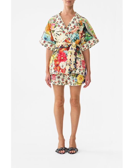 Camilla Red Double Breasted Short Sleeve Jacket Aromatic Amor