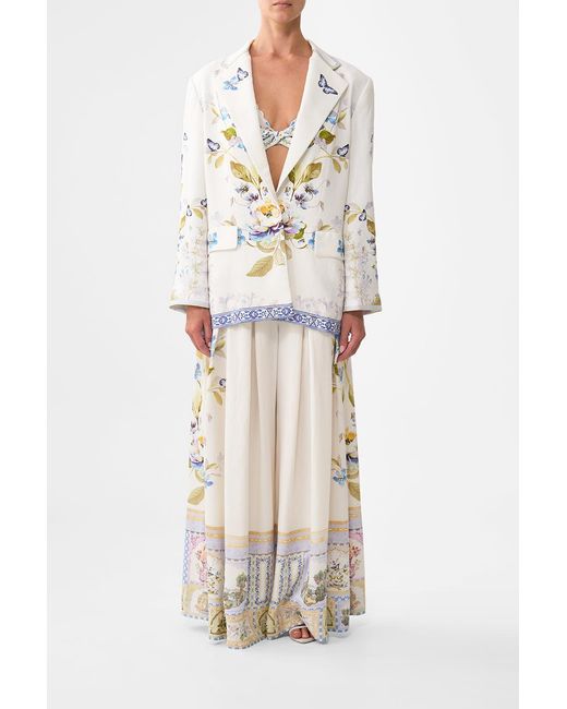 Camilla White Boyfriend Jacket Botanical Ballads