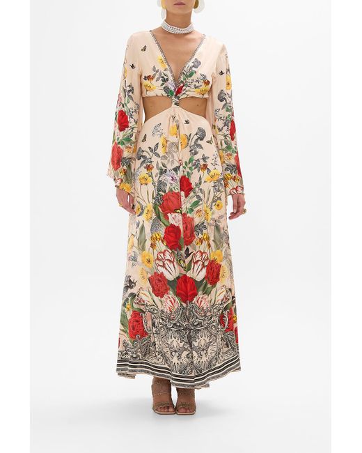 Camilla White Cut Out Dress With Knot Front Etched Into Eternity