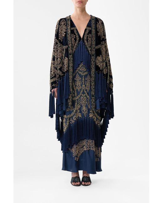 Camilla Blue Draped High-Low Layer The Imperial Gate
