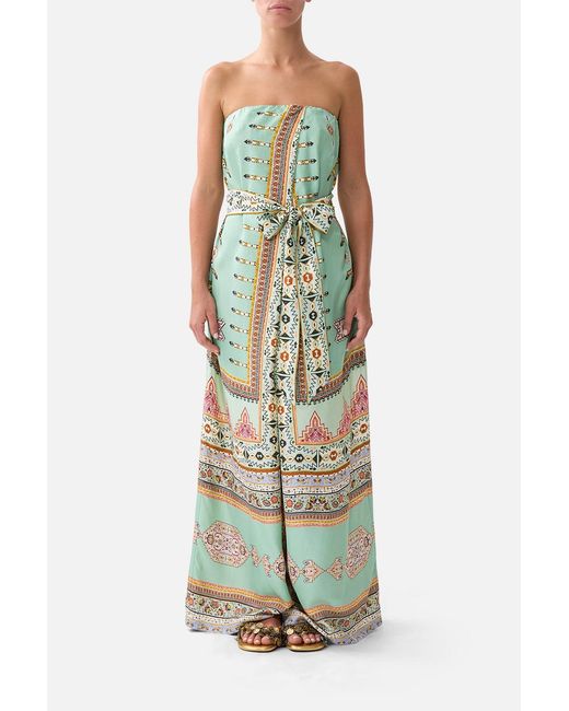 Camilla Green Front Pleat Strapless Jumpsuit Legend Has It