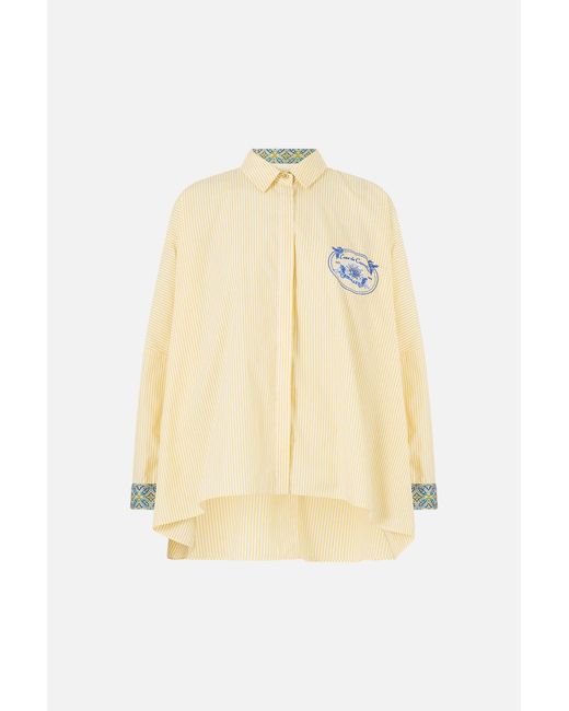 Camilla Natural Wide Body Collared Blouse Beneath The Andalusian Sun