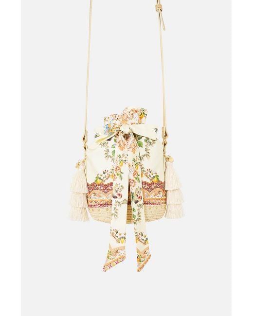 Camilla White Tie Top Bucket Bag With Tassels Va Va Vintage