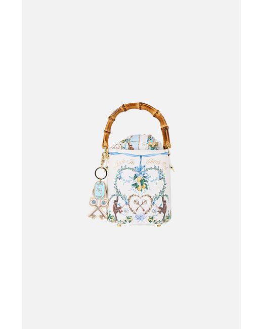 Camilla White Drawstring Bucket Bag Venus On A Vespa