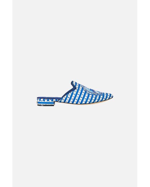 Camilla Blue Belle Embellished Slipper The Porcelain Parlour