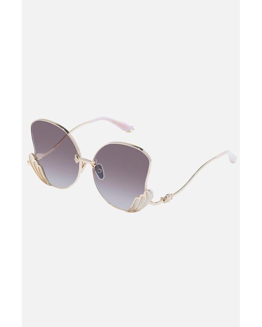 Camilla Purple Goddess Energy Sunglasses Ivory Marble