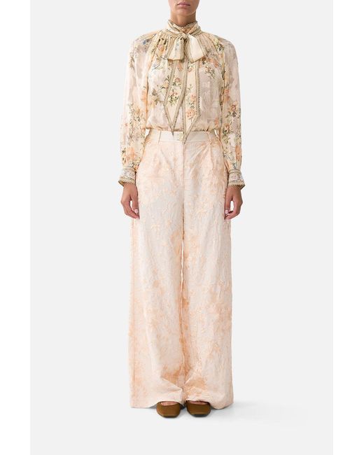 Camilla White Wide Leg Waisted Pant Twilight