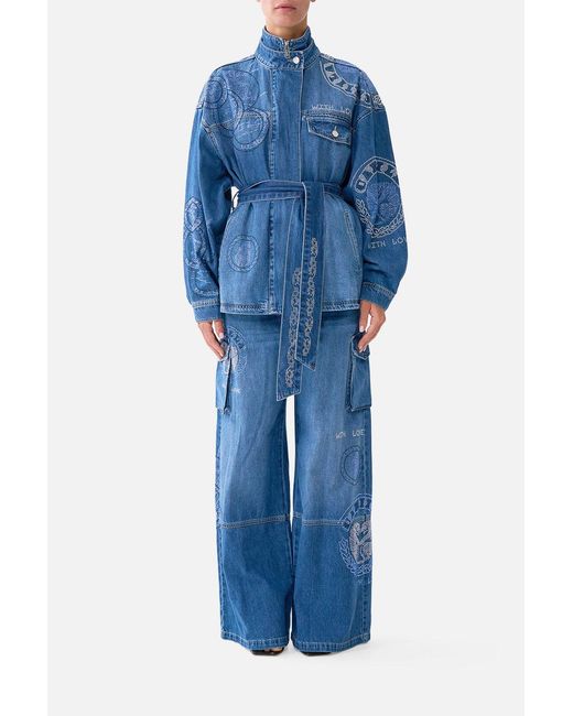 Camilla Blue Alika High Neck Jacket