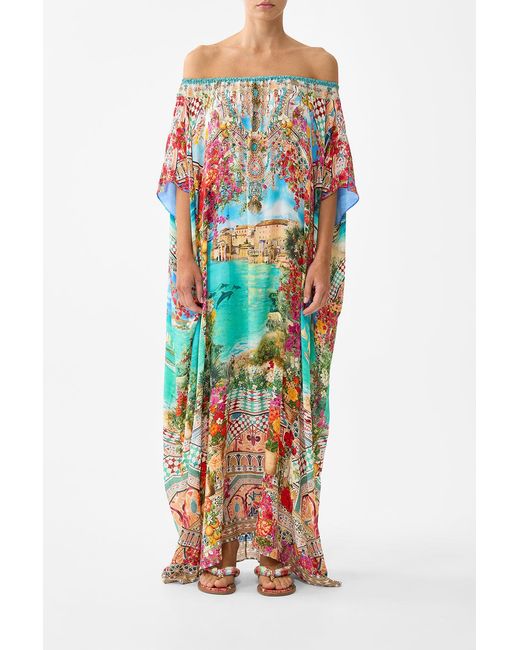 Camilla Multicolor Off Shoulder Kaftan Meet Me