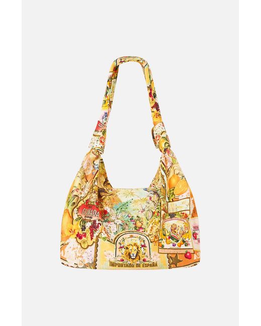 Camilla Metallic Slouch Shoulder Bag With Knot Details Va Va Vintage