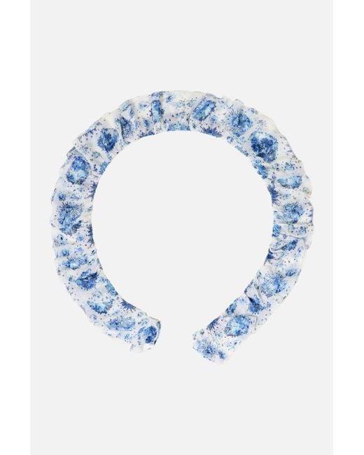 Camilla Blue Ruffle Scarf The Porcelain Parlour