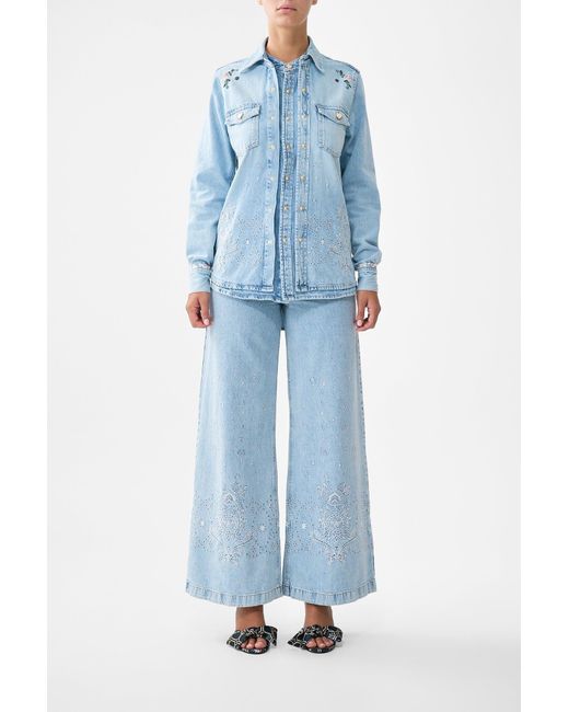 Camilla Blue Sophy Kitsch Stitch Relaxed Shirt