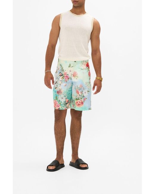 Camilla Blue Fixed Waist Mid Length Walk Short The Jewellery Museum for men